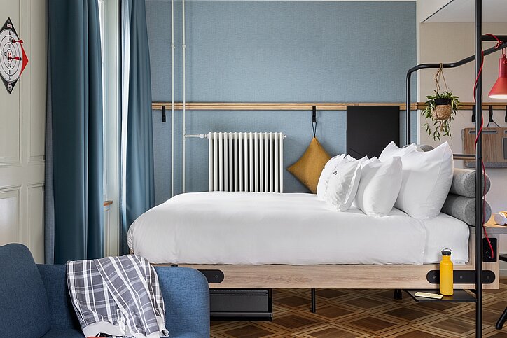 Bettmodul für neues Zimmerkonzept im Stay Kooook Bern City.
