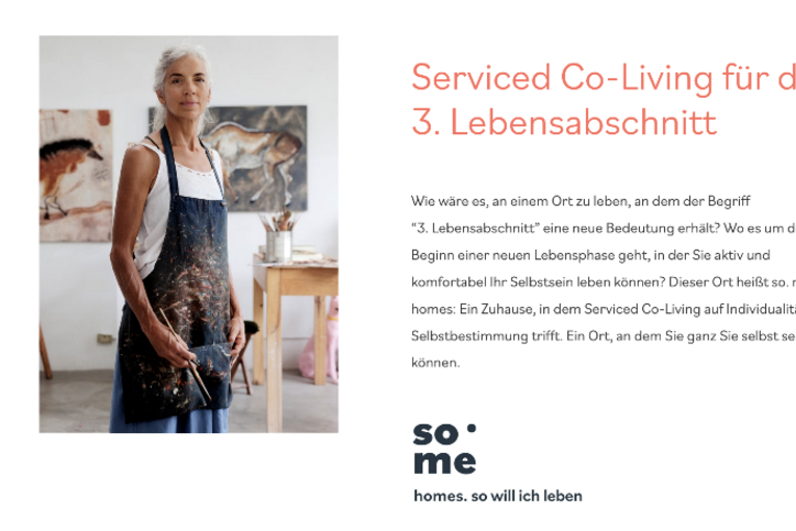 Erster Markeneindruck auf der Website: Soravia hat das Development für den Launch und Roll-out von "so. me homes" gestartet. © SoLiving GmbH