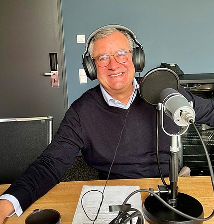 Holger Siegel während der Podcast-Aufnahme © Anett Gregorius 