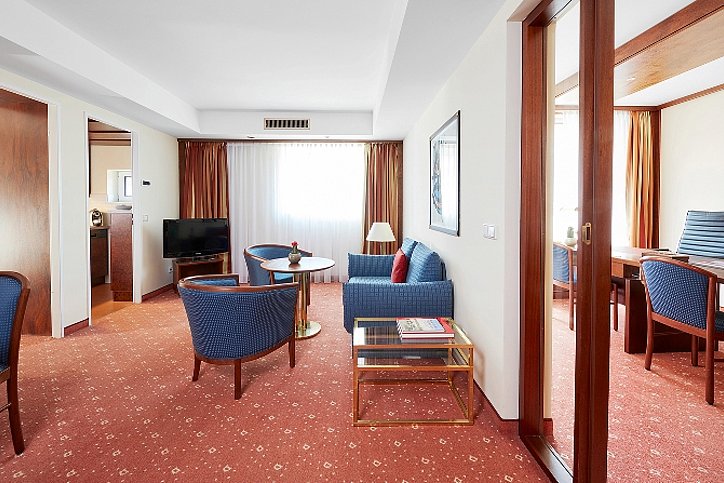 Blick in ein Serviced Apartment der Superior Kategorie im Living Hotel Weißensee © Living Hotels