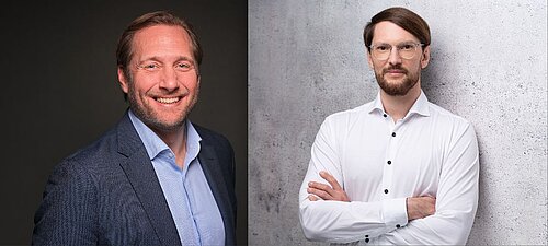 Porträts nebeneinander von Tim Zeichardt und Marc Pielke