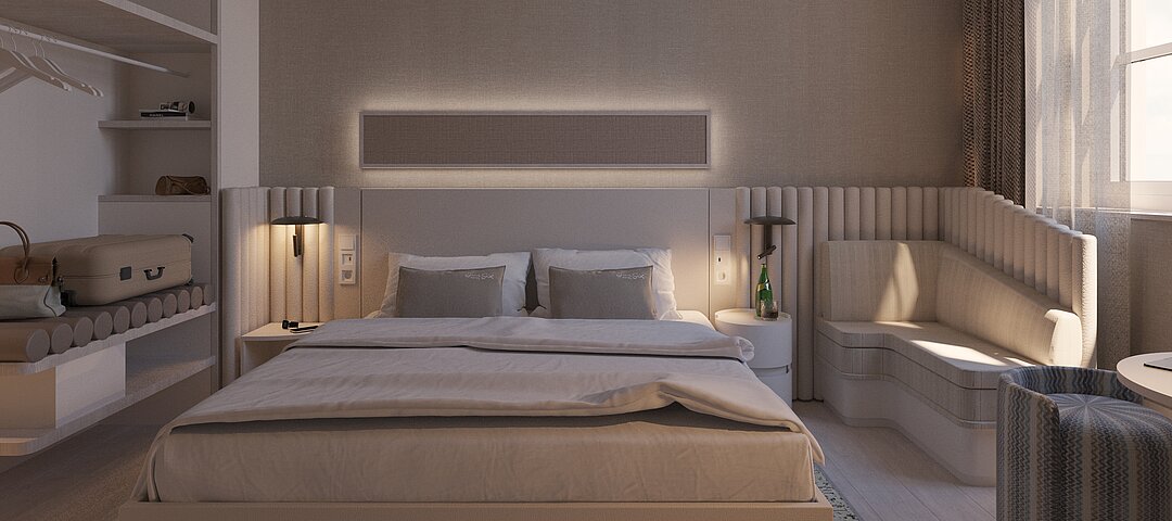 Im künftigen June SIX & Stay werden Hotel- und Extended-Stay-Angebote erstmals in dieser Größenordnung zu einem integrierten Konzept für urbane Reisende zusammengeführt. © Primestar Group Im künftigen June SIX & Stay werden Hotel- und Extended-Stay-Angebote erstmals in dieser Größenordnung zu einem integrierten Konzept für urbane Reisende zusammengeführt. © Primestar Group