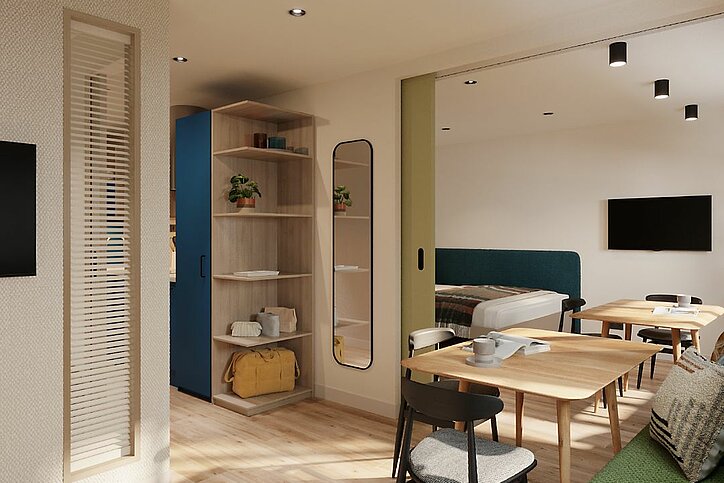 apartm with table and board