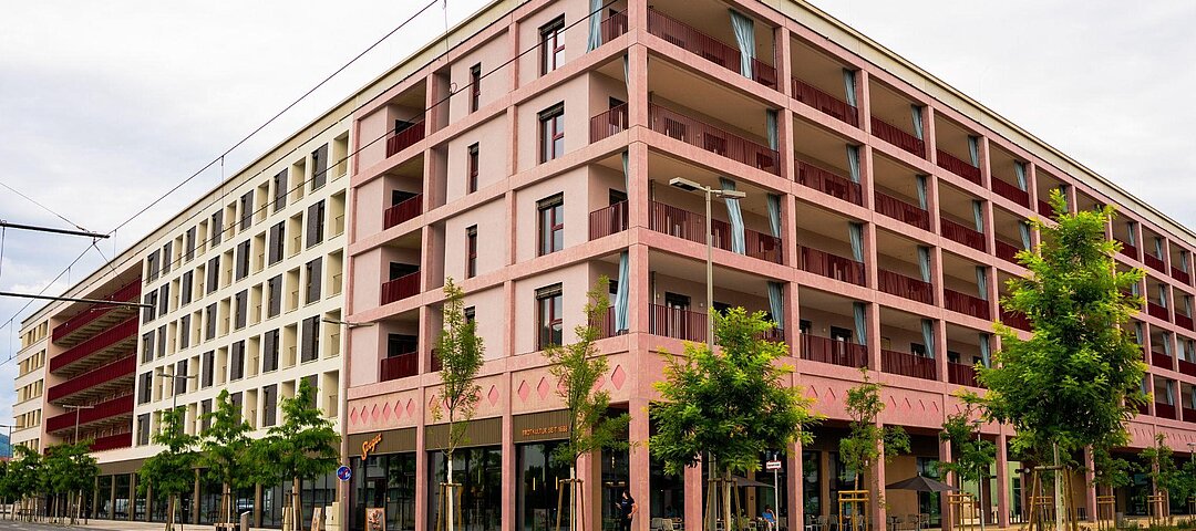 Das Habyt Graz ist Teil eines Neubaukomplexes im Smart-City-Quartier der Stadt. © Habyt