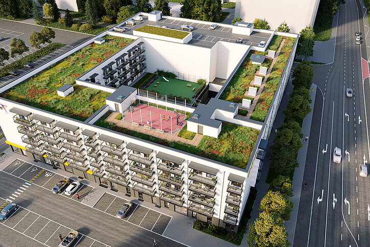 Im Rostocker Quartier Südtor bietet i Live künftig Apartments für Studierende und Fachkräfte. © i Live Group GmbH