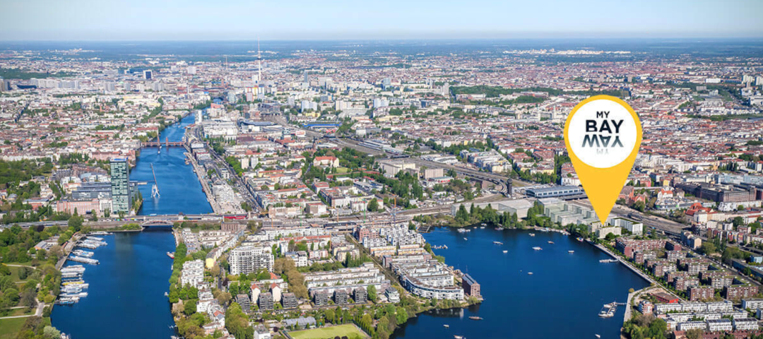 Seezugang für Young Professionals mitten in Berlin - die Lage des neuen Habyt am Nordufer des Rummelsburger Sees. © My Bay