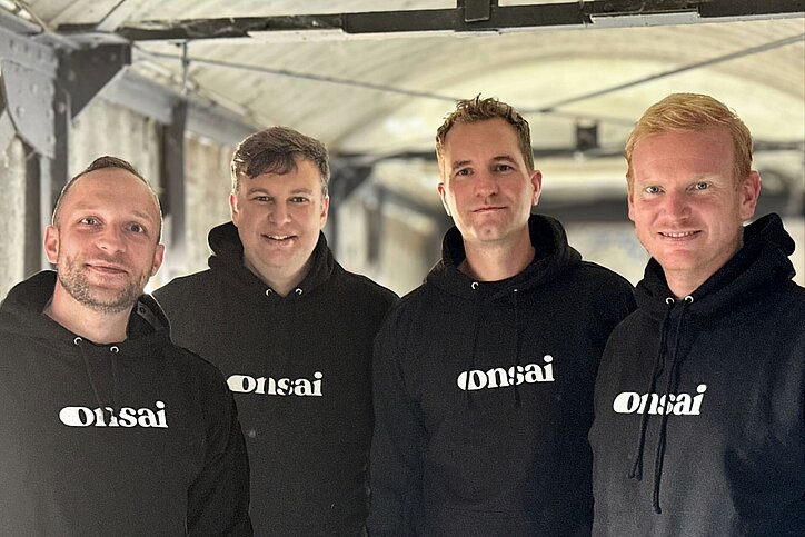 Onsai-Gründer Christian Müller, Jochen Emig, Tobias Köhler, Ralf Bonin