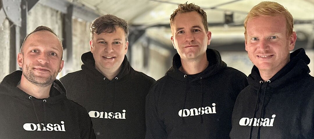Onsai-Gründer Christian Müller, Jochen Emig, Tobias Köhler, Ralf Bonin