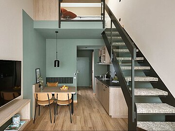 Neugestaltetes Maisonette-Angebot im Living Hotel Nürnberg. © Living Hotels