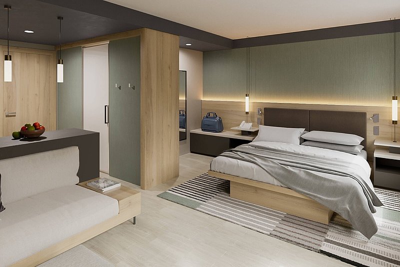 Schlafbereich der Apartments © Odyssey Hotel Group
