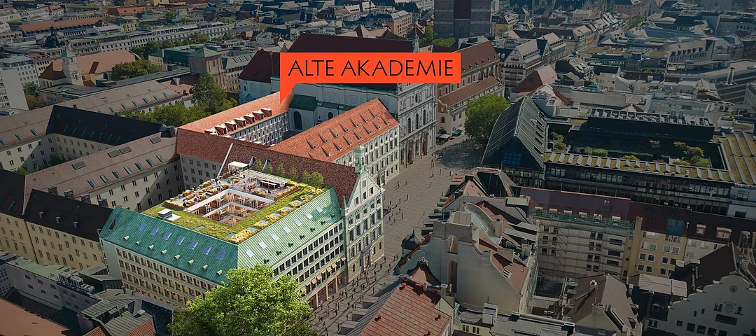Vogelperspektive Alte Akademie im Stadtbild