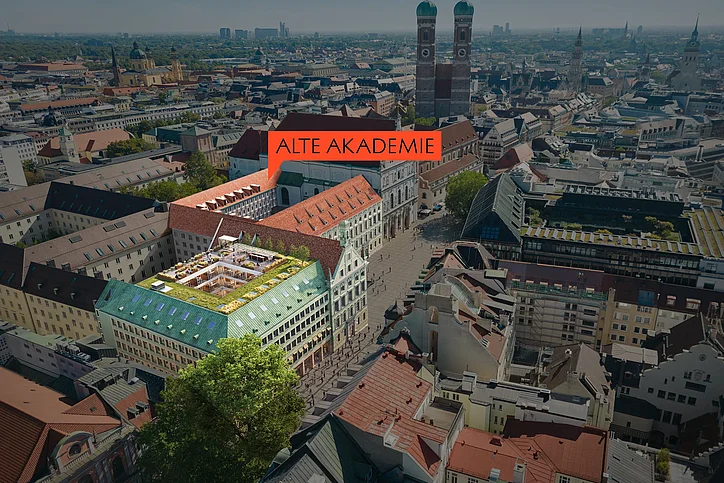 Vogelperspektive Alte Akademie im Stadtbild