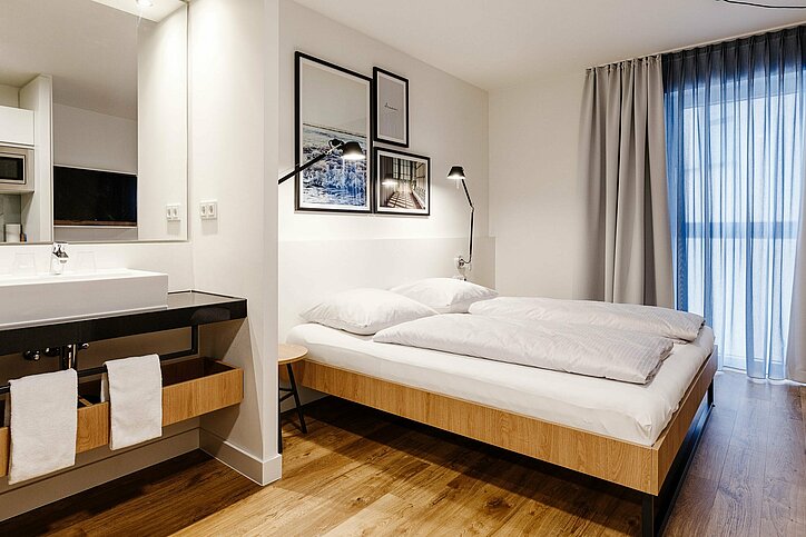Blick in ein SMARTments business Studio XL in Mannheim