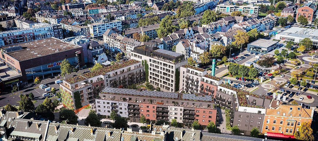 Nichts Neues, aber mit neuer Mobilitätskraft - das Quartier als durchmischtes Angebot mit durchmischtem Investitionsrisiko. © Visualisierung Cube Central 378: 3D RenderMachine GmbH